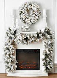 4.3 out of 5 stars 230. Elegant Flocked Snow Look Pre Lighted Wreath Garland Christmas Indoor Decor Christmas Inspiration Christmas Fireplace Christmas Garland