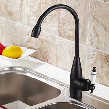 33 inch dual mount single bowl granite kitchen sink with high quality granite, antibacterial protection and accessory kit included: Kitchen Sink Faucet Antique Black Single Handle Lever Swivel Spout Oil Rubbed Bronze Torneira Cozinha Ym 051 Faucet Shower Faucet Tapfaucet Wall Aliexpress