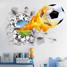 Soccer Room 3d Wandtattoo Fussball Tolle Wanddeko Fur Ein Fussballzimmer Dieses Wandtattoo Ist Ein Echter Hingu Wandtapete Aufkleber Fur Wande Wandmalerei