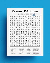 Forward, backward, up, down, or diagonal. Free Ocean Word Search Printable Game Sheets Crazy Laura