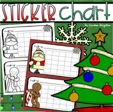 positive behavior sticker chart reward incentives christmas holiday winter theme