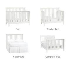 Storkcraft hillcrest fixed side convertible crib, white, easily converts to toddler bed day bed or full bed, three position adjustable height mattress, some assembly required (mattress not included). Kendall 4 In 1 Convertible Crib Baby Crib Pottery Barn Kids