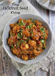 Easy Jackfruit Seed Curry A Vegan Recipe By Savory Spin Recipe Jackfruit Seed Curry Jackfruit Recipe Indian Jackfruit