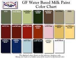 Woodcrafters Product Catalog Paint Color Chart Milk Paint