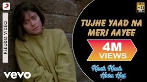 Although records demonstrates historical run of more than 20 years of ddlj, it simply propelled a boost in his career. Tujhe Yaad Na Meri Aayee Lyrics Translation Kuch Kuch Hota Hai Hindi Bollywood Songs