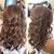 Medium Length Hair Curly Half Up Half Down Prom Hair