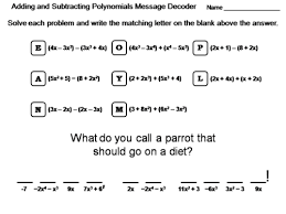 ©q o240 k1y4m 7k mu3t xau dsbolf 4t2w 3a xr 9ea cltl rcb. Adding And Subtracting Polynomials Worksheet Math Message Decoder Teaching Resources