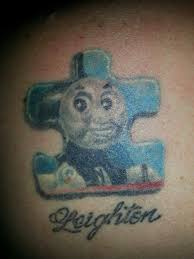 Karen is a gifted artist and designs autism puzzle piece tattoos. Pin By Rigrunner On Autism Tattoos Train Tattoo Train Tattoo Ideas Train Tattoos