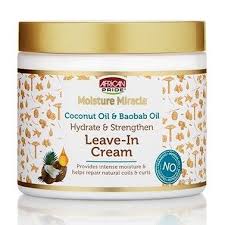 African Pride Moisture Miracle Coconut Oil Baobab Oil Hydrate Strengthen Leave In Cream 15 Oz Baobab Oil Coconut Oil Natural Hair Moisturizer