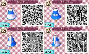 Animal Crossing New Leaf Belle S Dress Qr Code Qr Codes Animals Qr Codes Animal Crossing Animal Crossing Qr