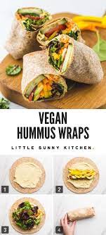 This Healthy Hummus Veggie Wrap Makes A Perfect Fresh Lunch On A Summer Day It S So Economical Healthy In 2020 Veggie Hummus Wrap Hummus Wrap Wraps Recipes Healthy