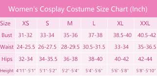 44 explanatory miccostumes size chart