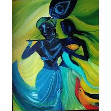Abstrack Modern Art Krishna Abstract Painting Religious paintings indian art paintings modern art paintings buddha painting krishna painting krishna art simple canvas paintings acrylic painting canvas indian folk this artwork embodies the never ending love between radha and krishna, a beautiful way to start your art collection.