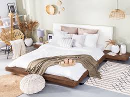 A tutti può capitare un'infestazione di cimici da letto. Letto Matrimoniale In Legno Marrone Chiaro E Pelle Bianca 180x200cm Zen Beliani It