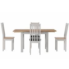 Beacon 160cm natural oak coloured extending dining table. Vancouver Chalked Oak Top Light Grey Painted Extending Dining Table 120cm To 160cm