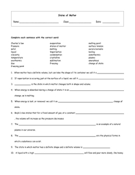 Worksheet will open in a new window. 32 Science 8 States Of Matter Worksheet Answers Worksheet Resource Plans
