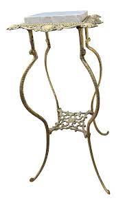Check spelling or type a new query. Antique Brass Plant Stand With White Italian Marble Top Chairish