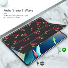 Wihytec Cherry Pad Case for iPad 5th/6th Generation Case Cherry Design with  Pencil Holder Anti-Scratch Lightweight Trifold Stand Case Soft TPU ...
