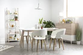 Accueil > mobilier>salles à manger>tables à manger. Table A Manger Scandinave Blanc Et Bois Clair L150 Cm Leena Miliboo
