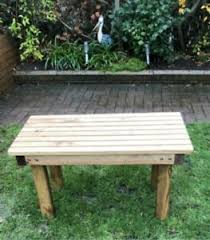 Shop garden tables at john lewis & partners. Long Wooden Garden Coffee Table Outdoor Patio Set Rustic Wood Rectangular Large Ebay