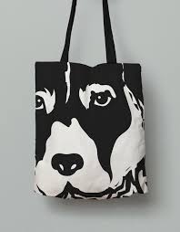 Black And White Chesapeake Bay Retriever Chesapeake Bay Retriever Tote Bag Black And White All Over Print Tote Bag Carryall Linocut Bold Patterned Available In 3 Sizes Black Tote Bag Printed Tote Bags Tote Bag