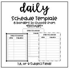 Maybe you would like to learn more about one of these? Daily Schedule Template By Teach To Create Curiosity Tpt