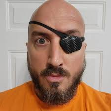 Eye Patch, Adult Eye Patch, Sports, Crenshaw Style, Adult, Black, Leather,  Concave, Air Vents, Air Flow, Quality, Navy Seal, Durable, Cool