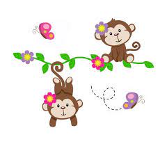 Safari Nursery Decor Hanging Monkey Vine Decal Girl Wall Art Mural Jungle Animals Room Baby Shower Deco Girls Wall Art Safari Nursery Decor Baby Nursery Murals