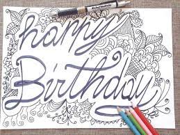 Stampare Download Buon Compleanno Da Colorare Adulti Bambini Etsy Buon Compleanno Pennarelli Compleanno