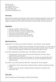 Personal assistants should fully understand the scope of the personal assistant duties they are expected to deliver, as well as the attributes they should possess. 1 Gym Assistant Resume Templates Try Them Now Myperfectresume
