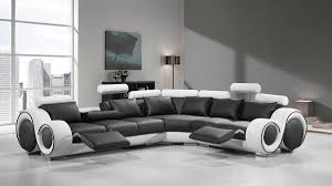 Black And White Sectional Sofa Vig Modern Divani Casa 4087 Black And White Bonded Leather Sectional Sofa Modern Modern Leather Sectional Sofas Modern Sofa Sectional Modern Leather Sectional