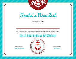 Christmas certificate template certificatetemplategift com. Nice List Certificate Free Template Collection Nice Nice Jpg