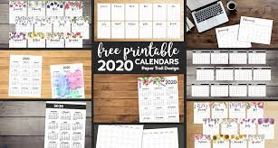 Printable 2020 calendars are you looking for a printable calendar? Free Printable 2020 Calendars 12 Templates Paper Trail Design