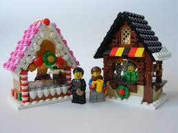 Marketstands Lego Christmas Village Lego Christmas Lego Decorations