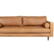 3 Kursi Asli Dengan Bantal Tan Kulit Asli Sofa Ruang Tamu Set