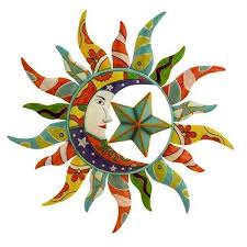 Http Www Newmetalwalldecor Com Images Products Colorfulsun Moon Star Jpg Sun Wall Decor Star Wall Art Moon Wall Art