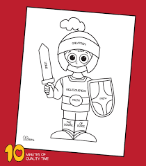 The bible passage in ephesians is a great one for children to memorize and put into practice. Armor Of God Coloring Page 10 Minutes Of Quality Time