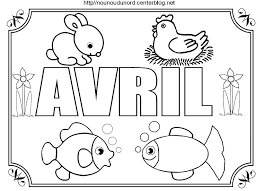Mois D Avril A Colorier A Gommettes Et En Couleur Colorier Gommette Coloriage Gratuit