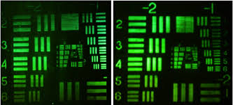 Air Force Test Chart Imaged A At The Hologram Plane And B