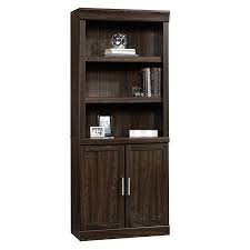 Better Homes Gardens Glendale 5 Shelf Bookcase With Doors Dark Oak Finish Walmart Com Wooden Bookcase Bookcase 5 Shelf Bookcase