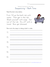 Read And Sequence Bath Story Sequencing Worksheets Reading Comprehension Worksheets Comprehension Worksheets