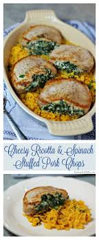 Cheesy Ricotta And Spinach Stuffed Pork Chops Cooking In Stilettos Recipe Pork Chop Recipes Baked Pork Chops Easy Pork