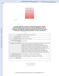 Stability indicating hplc method for determination of vilda with metformin in solid dosage form is also reported.16 Pdf Validation Of A Liquid Chromatography Mass Spectrometry Method For Determining The Migration Of Primary Aromatic Amines From Cooking Utensils And Its Application To Actual Samples