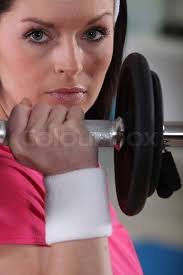 Woman with a barbell