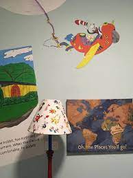 Cat In The Hat Takes A Ride In A Helicopter Dr Seuss Mural Dr Seuss Mural Dr Seuss Nursery Seuss