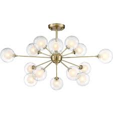 These blown glass pendant lights are offered in clear or. Possini Euro Design Modern Ceiling Light Semi Flush Mount Fixture Sputnik Brass 30 1 2 Wide 15 Light Double Glass Ball Hallway Target