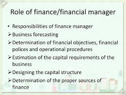 Finance executive job responsibilities include keeping a track of the financial transactions, preparing financial reports, reviewing financial statements, preparing finance officer responsibilities and duties. Roles And Responsibilities Of Financial Managers My Best Writer