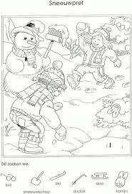Sneeuwpret Winter Kindergarten Hidden Pictures Winter Theme