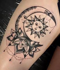 50 Meaningful And Beautiful Sun And Moon Tattoos Kickass Things Sun Tattoos Hand Tattoos Moon Tattoo Designs
