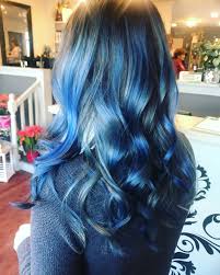 Blue Hair Using Joico Color Butter Hair Color Brown Chestnut Ombre Hair Color Hair Color Trends